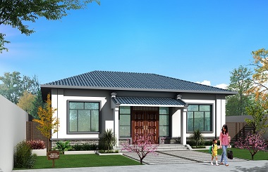 造價15萬左右的中式一層自建房屋施工圖，四室兩廳一廚一衛